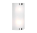 Trio Lighting Trio PURA wandlamp | E27 Fitting | nikkel mat met wit | 20 x 40 cm | IP20 | excl. 2x E27 | max. 25W