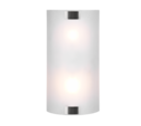 Trio Lighting Trio PURA wandlamp | E27 Fitting | nikkel mat met wit | 20 x 40 cm | IP20 | excl. 2x E27 | max. 25W