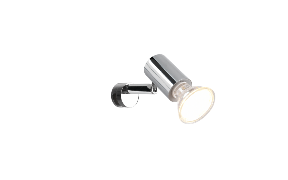 Trio Lighting Trio LORENZO wandlamp | GU10 Fitting | chroom | 3,3 x 10,1 cm | IP44 | excl. 1x GU10 | max. 5W Trio Lighting Trio LORENZO wandlamp | GU10 Fitting | chroom | 3,3 x 10,1 cm | IP44 | excl. 1x GU10 | max. 5W