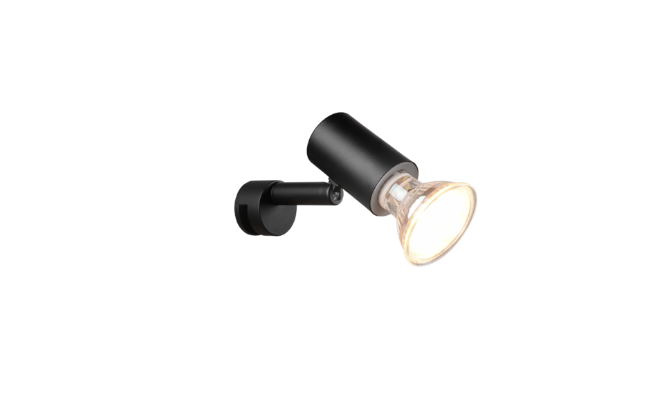 Trio Lighting Trio LORENZO wall light | 1x GU10 | black | IP20 | 5.4 cm Trio Lighting Trio LORENZO wall light | 1x GU10 | black | IP20 | 5.4 cm