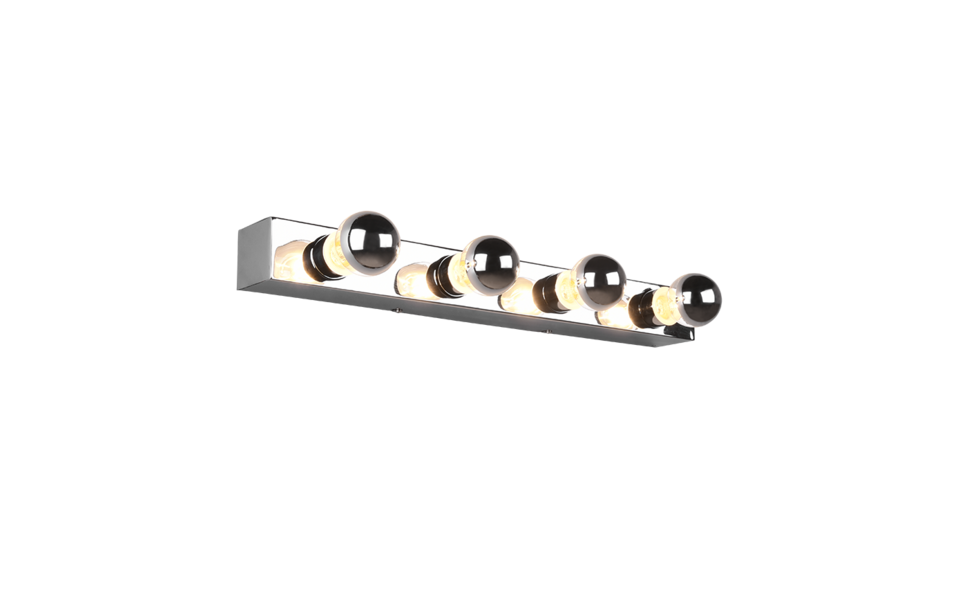 Trio Lighting Trio THEATRO wandlamp | E27 Fitting | chroom | 55 x 6 cm | IP44 | excl. 4x E27 | max. 10W