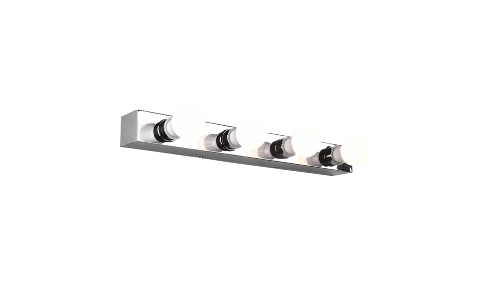 Trio Lighting Trio THEATRO wandlamp | E27 Fitting | chroom | 55 x 6 cm | IP44 | excl. 4x E27 | max. 10W