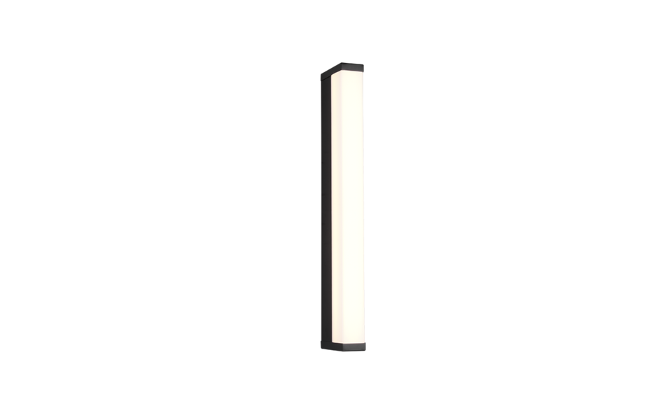 Trio Lighting Trio FABIO wandlamp | LED | mat zwart | 42,5 x 3,8 cm | IP44 | 1x 6,5W | 750 lm | 3000K | dimbaar