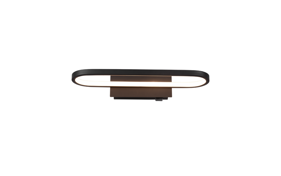 Trio Lighting Trio GIANNI LED wall light | 1x 17W 1700 lm 3000K | black | IP20 | 7.5 cm Trio Lighting Trio GIANNI LED wall light | 1x 17W 1700 lm 3000K | black | IP20 | 7.5 cm