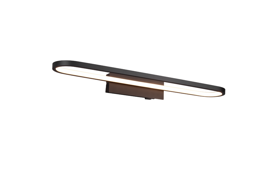 Trio Lighting Trio GIANNI wandlamp | LED | mat zwart | 60 x 15 cm | IP44 | 1x 22W | 2700 lm | 3000K