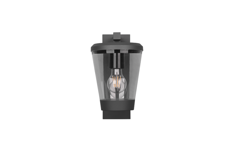 Trio Lighting Trio CAVADO wandlamp | E27 Fitting | antraciet | 16 x 28 cm | IP44 | excl. 1x E27 | max. 40W