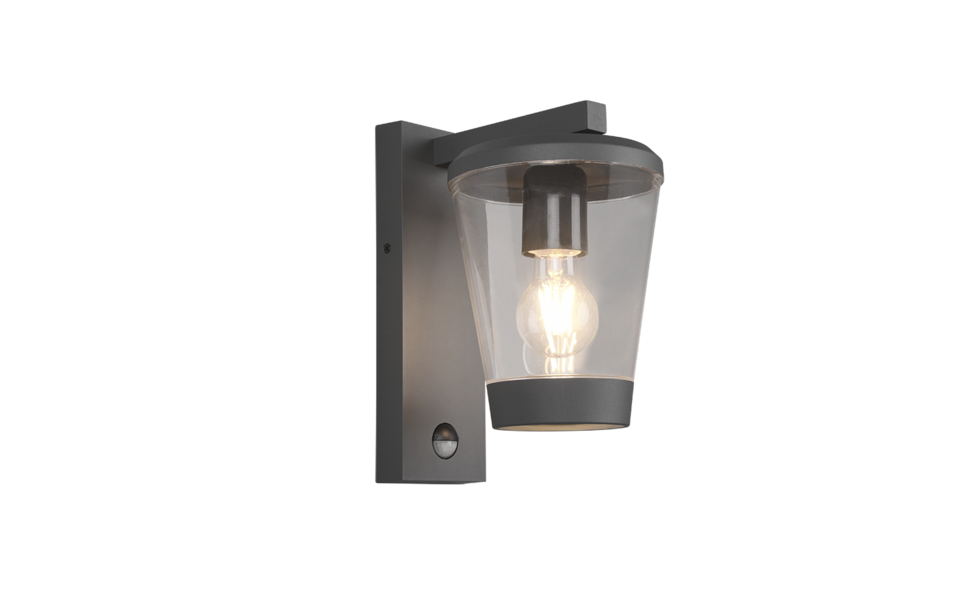 Trio Lighting Trio CAVADO wandlamp | E27 Fitting | antraciet | 16 x 28 cm | IP44 | excl. 1x E27 | max. 40W Trio Lighting Trio CAVADO wandlamp | E27 Fitting | antraciet | 16 x 28 cm | IP44 | excl. 1x E27 | max. 40W