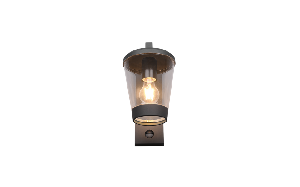 Trio Lighting Trio CAVADO wandlamp | E27 Fitting | antraciet | 16 x 28 cm | IP44 | excl. 1x E27 | max. 40W Trio Lighting Trio CAVADO wandlamp | E27 Fitting | antraciet | 16 x 28 cm | IP44 | excl. 1x E27 | max. 40W