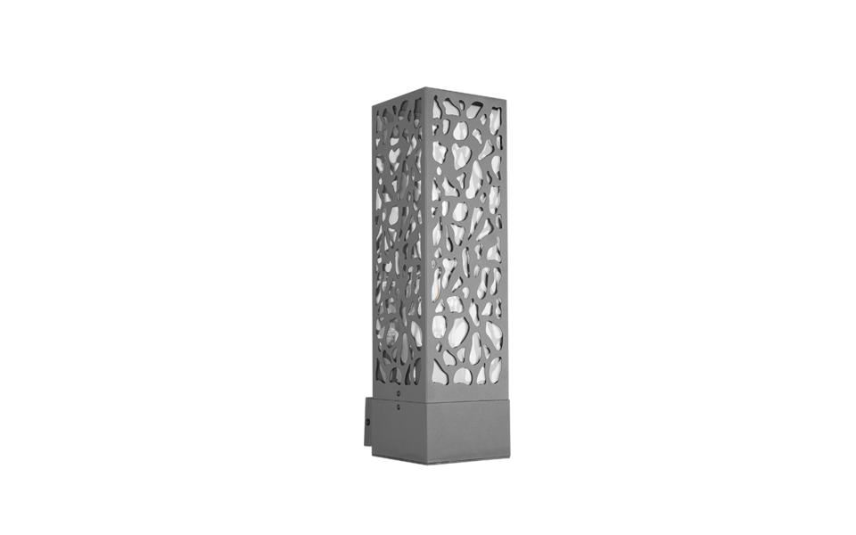 Trio Lighting Trio COOPER wandlamp | E27 Fitting | antraciet met transparant | 14 x 10 cm | IP44 | excl. 1x E27 | max. 40W