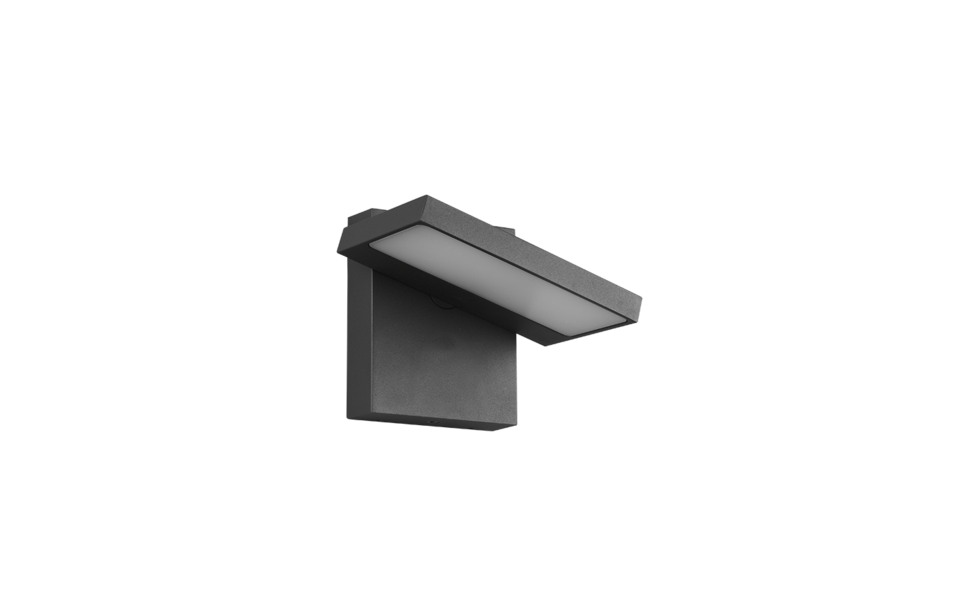 Trio Lighting Trio HORTON wandlamp | LED | antraciet | 15 x 12 cm | IP54 | 1x 8W | 1000 lm | 3000K