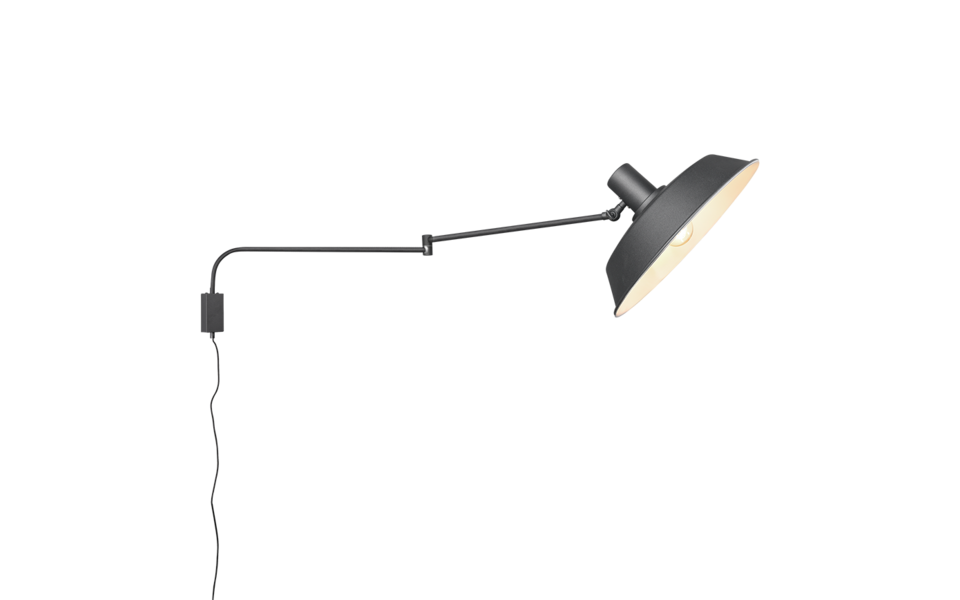 Trio Lighting Trio BOLDER wandlamp | E27 Fitting | mat zwart | 35,5 x 29 cm | IP20 | excl. 1x E27 | max. 40W Trio Lighting Trio BOLDER wandlamp | E27 Fitting | mat zwart | 35,5 x 29 cm | IP20 | excl. 1x E27 | max. 40W