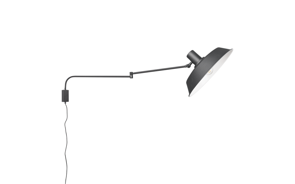 Trio Lighting Trio BOLDER wall light | 1x E27 max 40W | black | IP20 | 29 cm