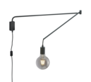 Trio Lighting Trio LINE wandlamp | E27 Fitting | mat zwart | 5,5 x 150 cm | IP20 | excl. 1x E27 | max. 10W