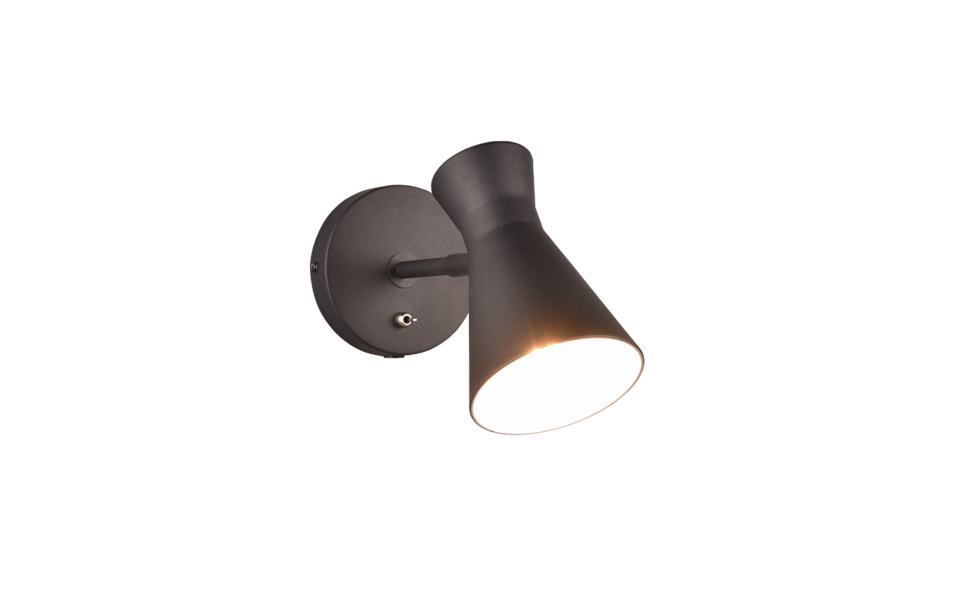 Trio Lighting Trio ENZO wandlamp | E27 Fitting | mat zwart | Ø 11,5 cm | IP20 | excl. 1x E27 | max. 10W Trio Lighting Trio ENZO wandlamp | E27 Fitting | mat zwart | Ø 11,5 cm | IP20 | excl. 1x E27 | max. 10W