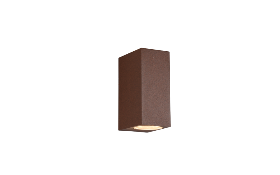 Trio Lighting Trio ROYA wandlamp | GU10 Fitting | roestkleur | 6,9 x 15 cm | IP44 | excl. 2x GU10 | max. 35W Trio Lighting Trio ROYA wandlamp | GU10 Fitting | roestkleur | 6,9 x 15 cm | IP44 | excl. 2x GU10 | max. 35W
