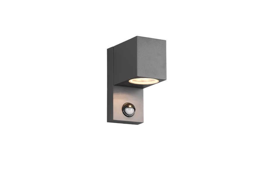 Trio Lighting Trio ROYA wandlamp | GU10 Fitting | antraciet | 7 x 15 cm | IP44 | excl. 1x GU10 | max. 35W
