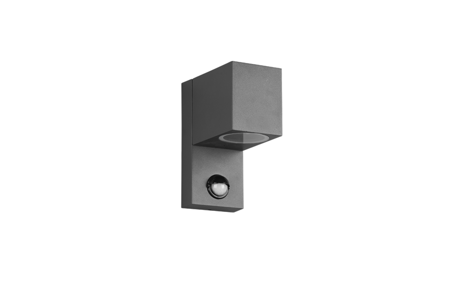 Trio Lighting Trio ROYA wandlamp | GU10 Fitting | antraciet | 7 x 15 cm | IP44 | excl. 1x GU10 | max. 35W