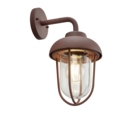 Trio Lighting Trio DUERO wandlamp | E27 Fitting | roestkleur | 16 x 33 cm | IP44 | excl. 1x E27 | max. 40W