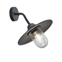 Trio BRENTA wandlamp | antraciet/transparant | IP44 | E27 Fitting Trio BRENTA wandlamp | antraciet/transparant | IP44 | E27 Fitting