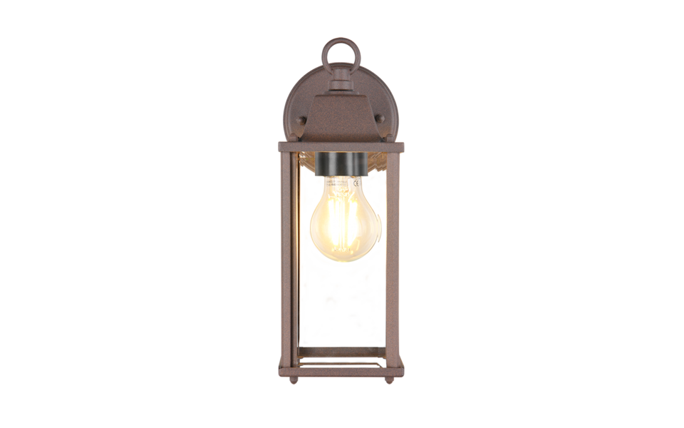 Trio Lighting Trio OLONA wandlamp | E27 Fitting | roestkleur | 11,5 x 29,5 cm | IP23 | excl. 1x E27 | max. 40W Trio Lighting Trio OLONA wandlamp | E27 Fitting | roestkleur | 11,5 x 29,5 cm | IP23 | excl. 1x E27 | max. 40W
