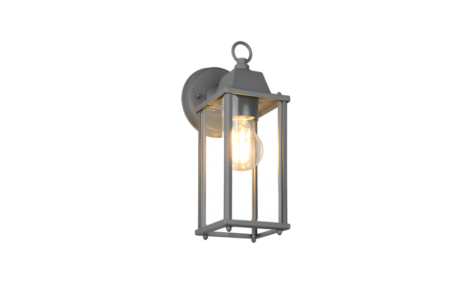 Trio Lighting Trio OLONA wandlamp | E27 Fitting | antraciet | 11,5 x 29,5 cm | IP23 | excl. 1x E27 | max. 40W