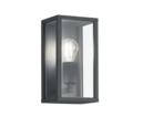 Trio Lighting Trio GARONNE wandlamp | E27 Fitting | antraciet met transparant | 14 x 26 cm | IP44 | excl. 1x E27 | max. 60W