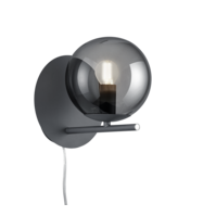 Trio PURE wandlamp | antraciet met rookkleur | IP20 | E14 Fitting