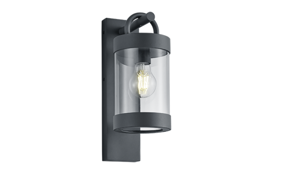 Trio Lighting Trio SAMBESI wandlamp | E27 Fitting | antraciet | 12,5 x 33 cm | IP44 | excl. 1x E27 | max. 28W