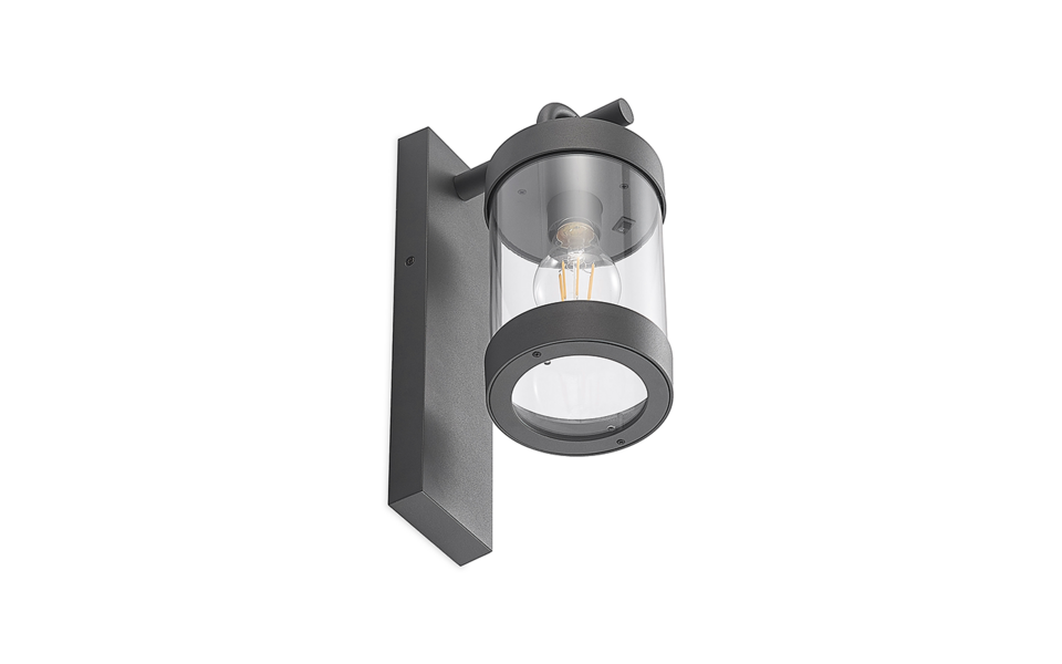 Trio Lighting Trio SAMBESI wandlamp | E27 Fitting | antraciet | 12,5 x 33 cm | IP44 | excl. 1x E27 | max. 28W