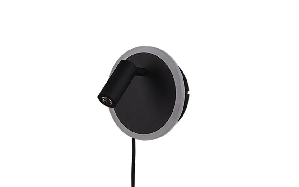 Trio Lighting Trio JORDAN wandlamp | LED | mat zwart | Ø 15 cm | IP20 | 5W,2W | 550 lm, 1x 200 lm | 3000K | niet dimbaar