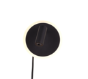 Trio Lighting Trio JORDAN wandlamp | LED | mat zwart | Ø 15 cm | IP20 | 5W,2W | 550 lm, 1x 200 lm | 3000K | niet dimbaar