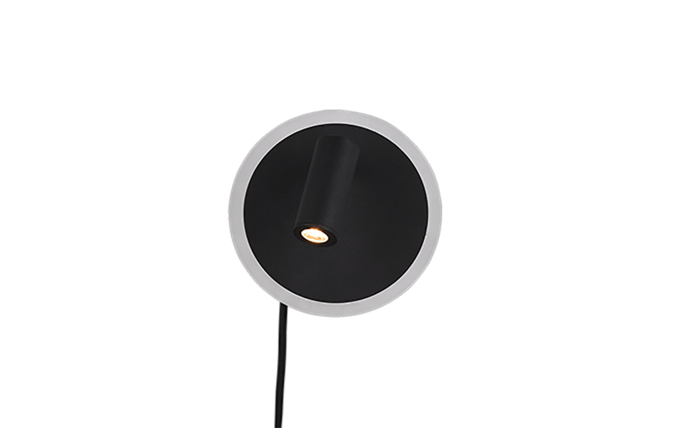 Trio Lighting Trio JORDAN wandlamp | LED | mat zwart | Ø 15 cm | IP20 | 5W,2W | 550 lm, 1x 200 lm | 3000K | niet dimbaar