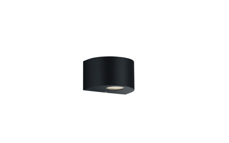 Trio Lighting Trio ROSARIO wandlamp | LED | mat zwart | 15 x 9 cm | IP44 | 2x 2W | 200 lm | 3000K | niet dimbaar