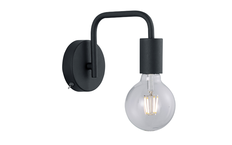 Trio Lighting Trio DIALLO wandlamp | E27 Fitting | mat zwart | 10 x 15 cm | IP20 | excl. 1x E27 | max. 42W Trio Lighting Trio DIALLO wandlamp | E27 Fitting | mat zwart | 10 x 15 cm | IP20 | excl. 1x E27 | max. 42W