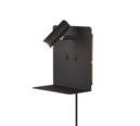 Trio Lighting Trio ELEMENT wandlamp | LED | mat zwart | 16 x 20 cm | IP20 | 3W,1,5W | 220 lm, 2x 150 lm | 3000K | niet dimbaar