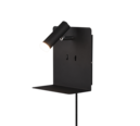 Trio Lighting Trio ELEMENT wandlamp | LED | mat zwart | 16 x 20 cm | IP20 | 3W,1,5W | 220 lm, 2x 150 lm | 3000K | niet dimbaar