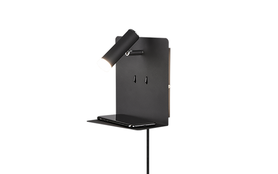 Trio Lighting Trio ELEMENT LED wall light | 1x 3W 220 lm 3000K | black | IP20 | 20 cm Trio Lighting Trio ELEMENT LED wall light | 1x 3W 220 lm 3000K | black | IP20 | 20 cm
