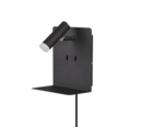 Trio Lighting Trio ELEMENT wandlamp | LED | mat zwart | 16 x 20 cm | IP20 | 3W,1,5W | 220 lm, 2x 150 lm | 3000K | niet dimbaar