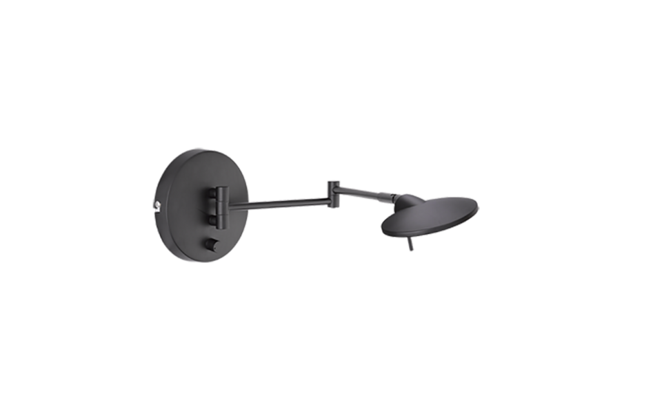 Trio Lighting Trio KAZAN wandlamp | LED | mat zwart | Ø 14 cm | IP20 | 1x 8W | 800 lm | 3000K | dimbaar