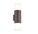 Trio Lighting Trio HOOSIC wandlamp | E27 Fitting | roestkleur met wit | 8,5 x 33 cm | IP44 | excl. 2x E27 | max. 28W