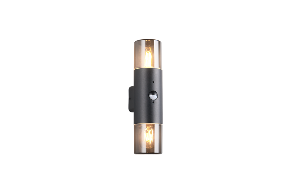 Trio Lighting Trio HOOSIC wall light | 2x E27 max 40W | black | 33 cm