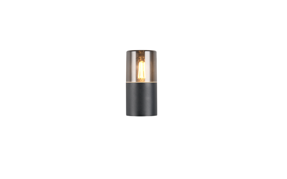 Trio Lighting Trio HOOSIC wandlamp | E27 Fitting | mat zwart met zwart | 8,5 x 17,5 cm | IP44 | excl. 1x E27 | max. 28W