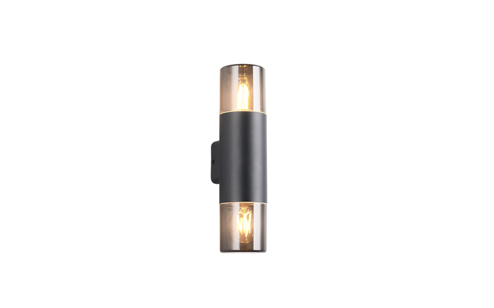 Trio Lighting Trio HOOSIC wall light | 2x E27 max 40W | black | 33 cm