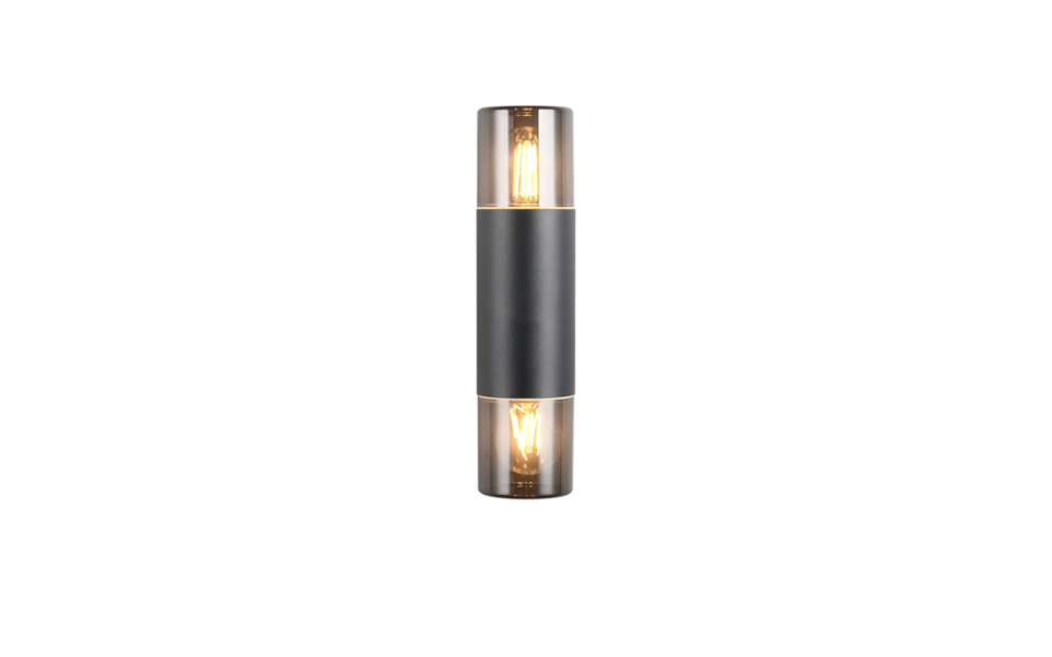 Trio Lighting Trio HOOSIC wall light | 2x E27 max 40W | black | 33 cm