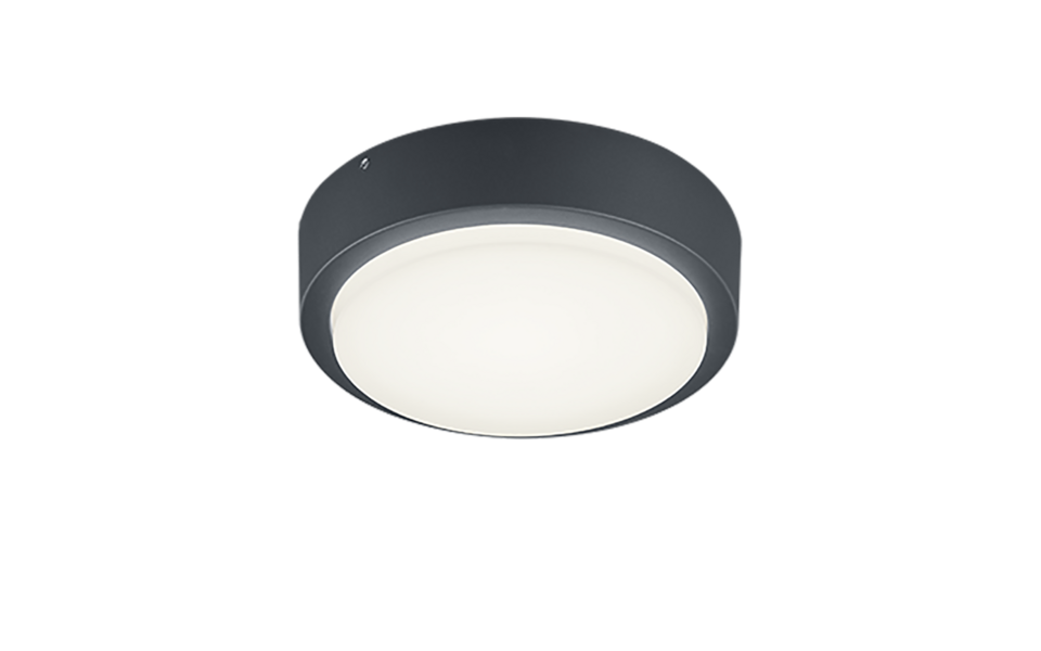 Trio Lighting Trio BREG wandlamp | LED | antraciet | Ø 20 cm | IP54 | 1x 8,5W | 850 lm | 3000K Trio Lighting Trio BREG wandlamp | LED | antraciet | Ø 20 cm | IP54 | 1x 8,5W | 850 lm | 3000K