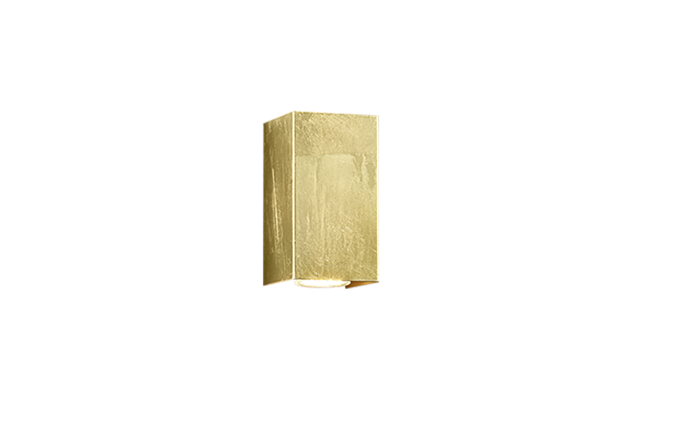 Trio Lighting Trio CLEO wandlamp | GU10 Fitting | goudkleurig | 8 x 15 cm | IP20 | excl. 2x GU10 | max. 35W