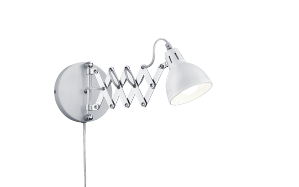 Trio Lighting Trio SCISSOR wall light | 1x E14 max 40W | chrome | Ø 15 cm | IP20