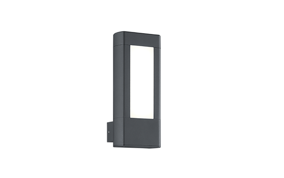 Trio Lighting Trio RHINE wandlamp | LED | antraciet met wit | 11 x 10,5 cm | IP54 | 2x 4,5W | 600 lm | 3000K Trio Lighting Trio RHINE wandlamp | LED | antraciet met wit | 11 x 10,5 cm | IP54 | 2x 4,5W | 600 lm | 3000K