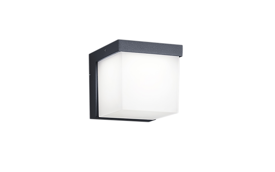 Trio Lighting Trio YANGTZE wandlamp | LED | antraciet met wit | 12 x 11,7 cm | IP54 | 1x 4,5W | 400 lm | 3000K | niet dimbaar Trio Lighting Trio YANGTZE wandlamp | LED | antraciet met wit | 12 x 11,7 cm | IP54 | 1x 4,5W | 400 lm | 3000K | niet dimbaar