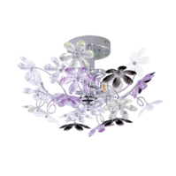 Trio FLOWER wandlamp | chroom met multicolor | IP20 | E14 Fitting